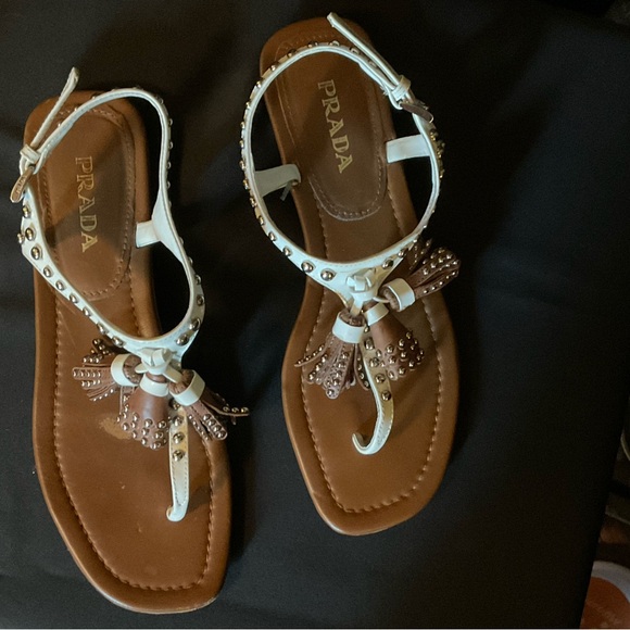💕Prada leather studded tassel sandal.Size 38, Good-to excellent used condition. - Picture 6 of 13